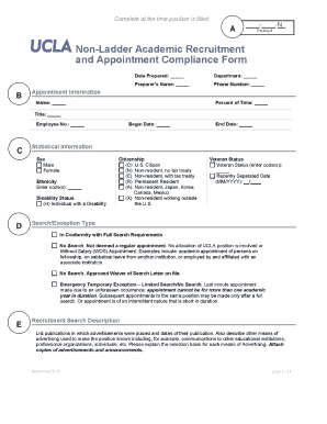 Non Ladder Compliance Form Instructions UCLA Faculty Diversity Faculty Diversity Ucla