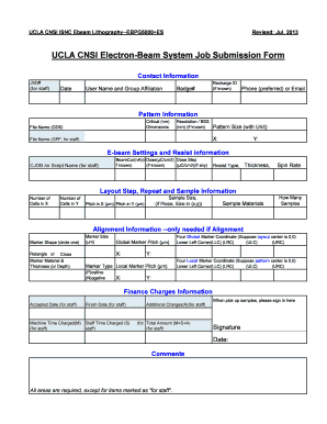 E Beam Job Submission Form ISNC UCLA Isnc Cnsi Ucla