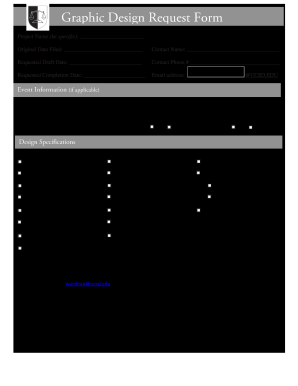 Graphic Design Order Form