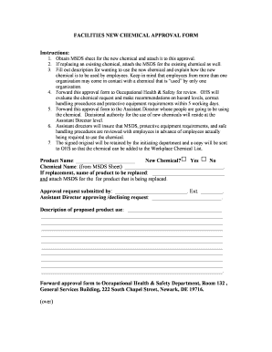 New Chemicals Approval  Form