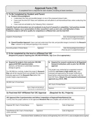 Approval Form 1b