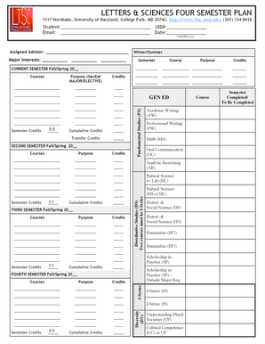 4 Semester Plan Umd  Form