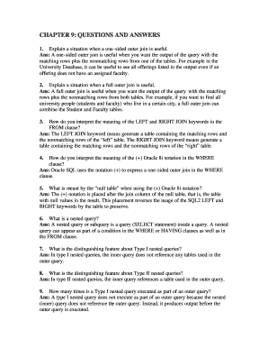 CHAPTER 9 QUESTIONS and ANSWERS Www Umuc Edu  Form