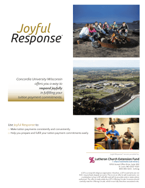 Concordia University Wisconsin Joyful Response Form
