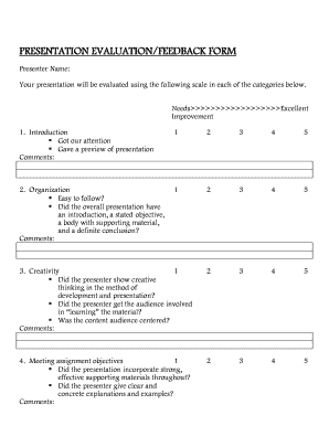 GROUP PRESENTATION EVALUATIONFEEDBACK FORM Cs Umb