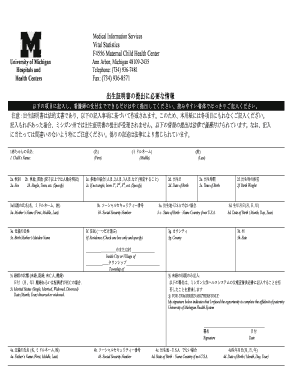 Michigan Birth Certificate Template  Form