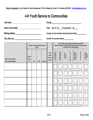 4h Missouri  Form