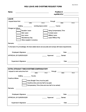 Overtime Request Form