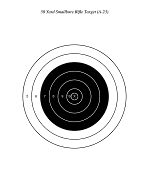 50 Yard Smallbore Rifle Target a 23  Form