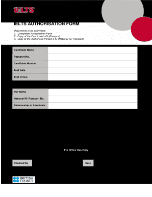 Ielts Application Online  Form