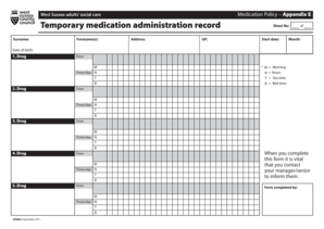 Medication Administration Record  Form
