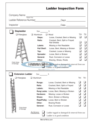 Werner Ladder Inspection Form