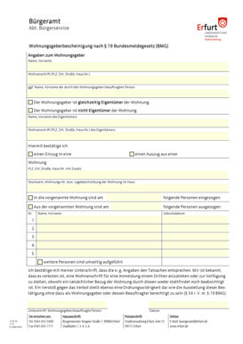 Wohnungsgeberbest Tigung Example  Form