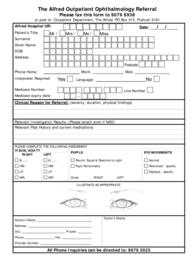 Referral Form to Ophthalmologist PDF