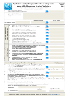 VAGST Return Form Revenue Gov