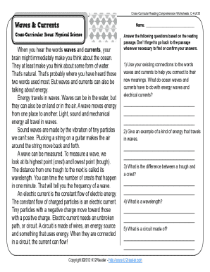 3rd Grade Reading Comprehension Worksheets  Form