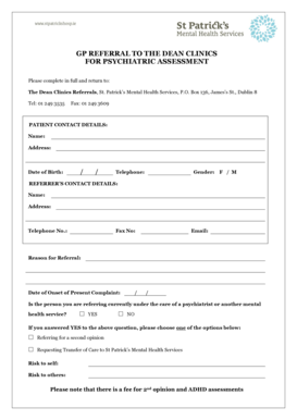 Referral Form Hospital