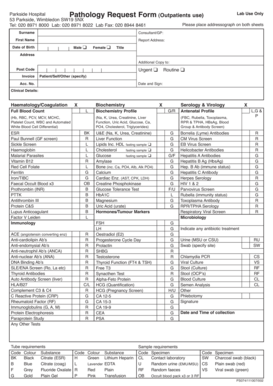 Parkside Pathology  Form