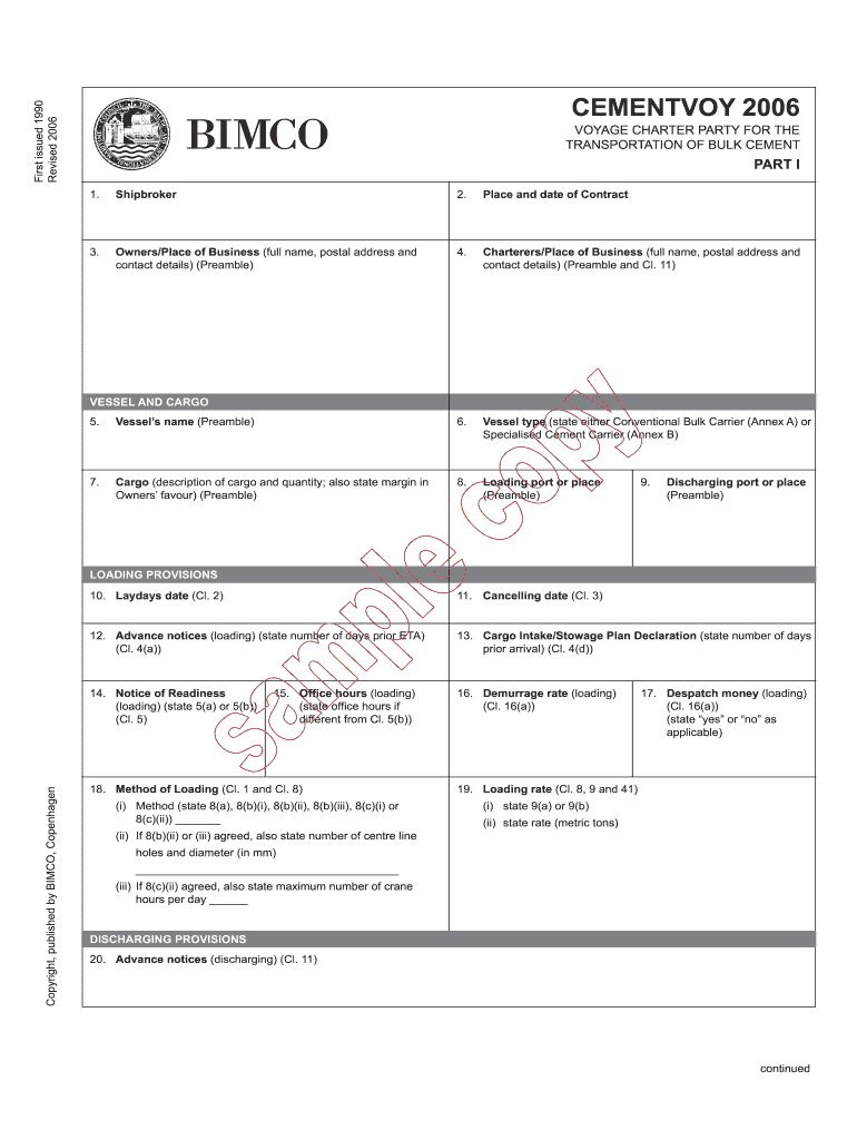 Cementvoy  Form