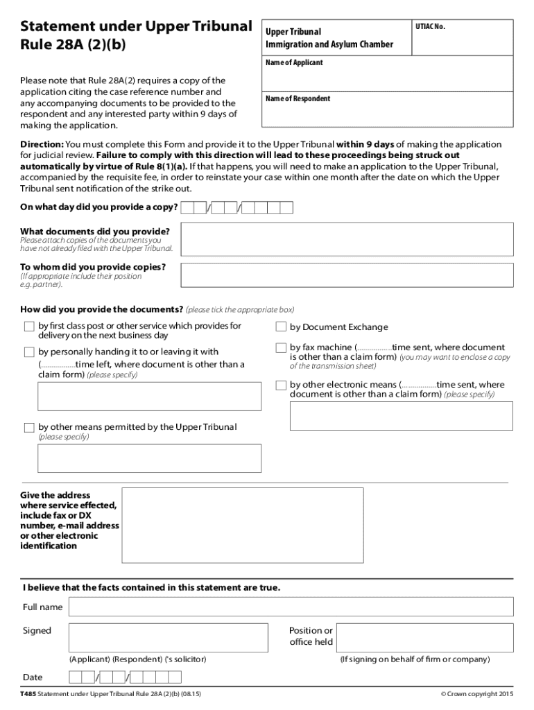 T485  Form