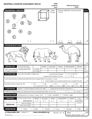 Moca Test  Form