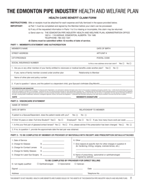 Local 488 Health and Welfare Benefits  Form