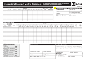 Full Rate Mailing Statement  Form