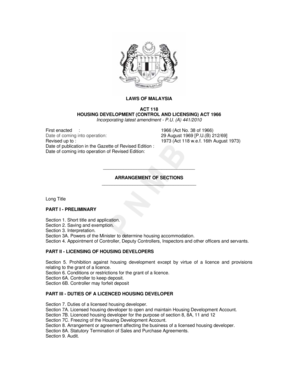 Housing Development Act Malaysia PDF  Form