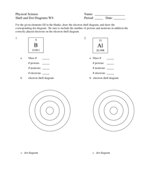 Blank Electron Shell Diagram  Form