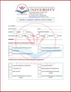 Utamu Online Application  Form