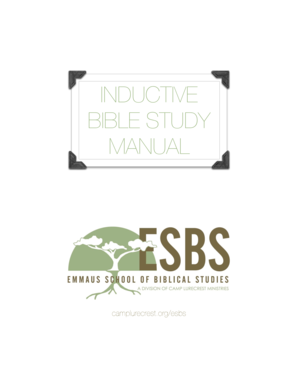 Bible Study Manual PDF  Form