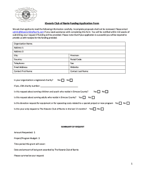 Club of Application Form