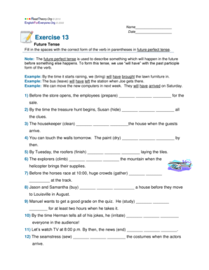 Fill in the Spaces with the Correct Form of the Verb in Parentheses in Simple Future Tense