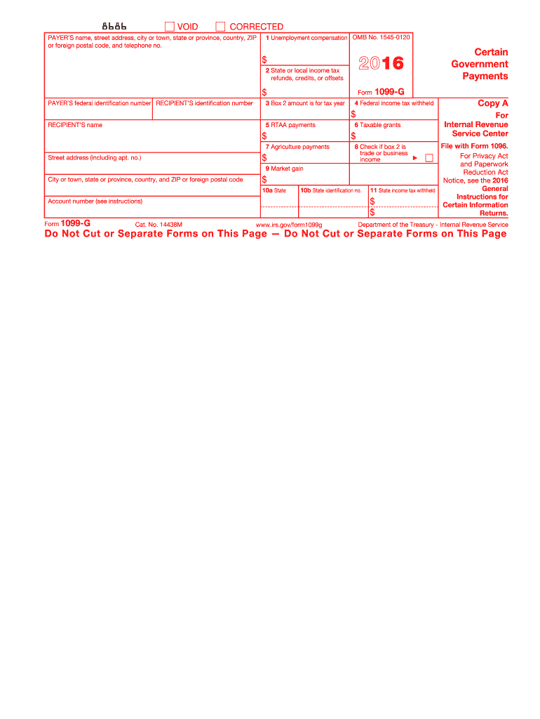  Form 1099g 2016