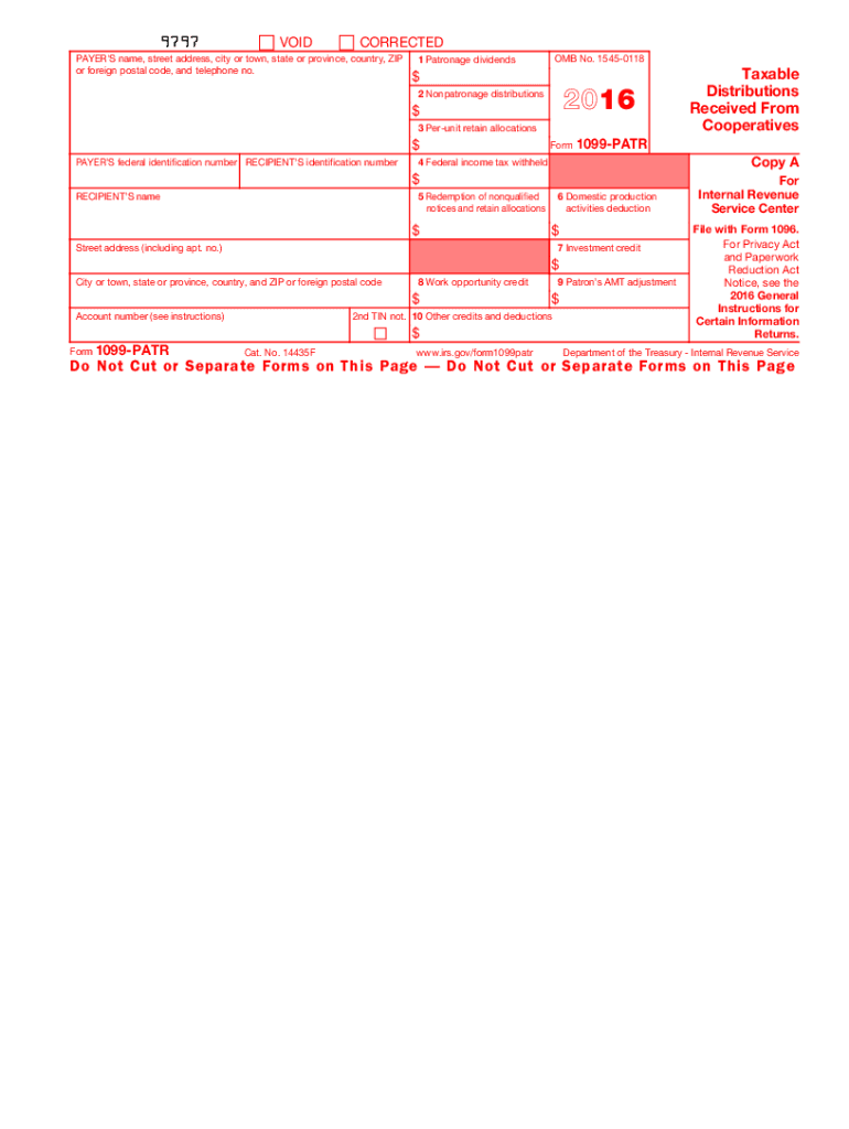  1099 Form 2016