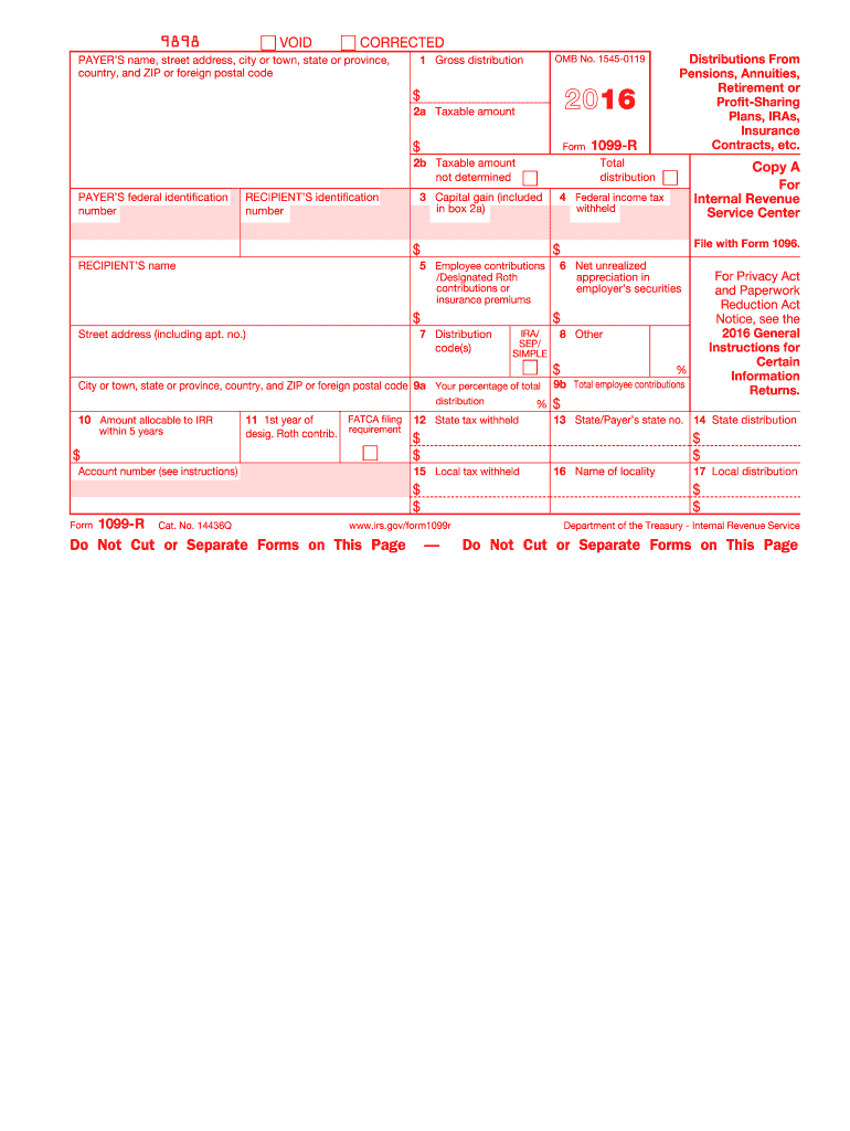  1099 R Form 2016