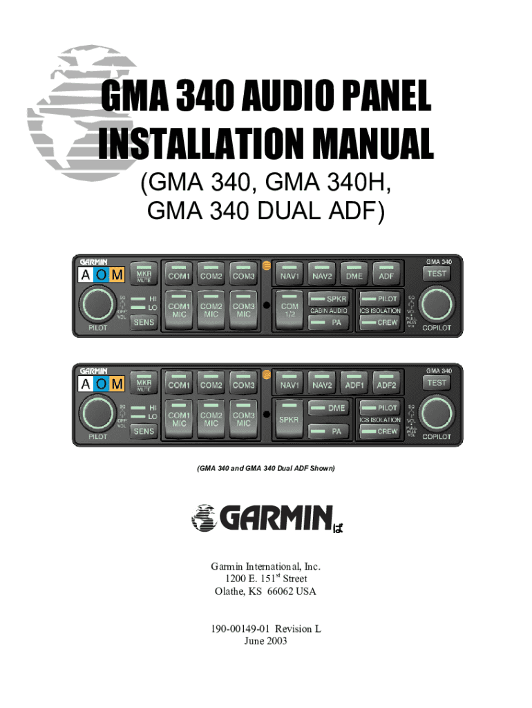 Geberit Type 340 Installation Manual  Form
