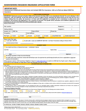 Homeowners Enhanced Insurance Bapplicationb Form Etiqa Insurance