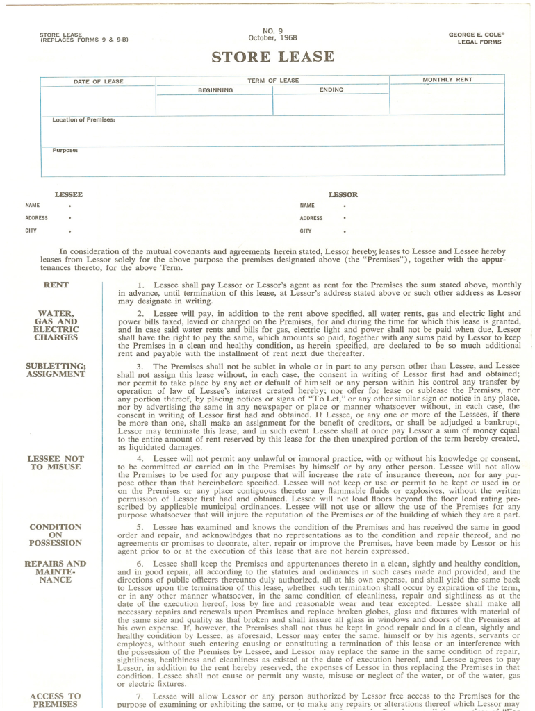  George E Cole Legal Forms 1968-2024
