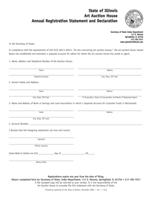 Illinois Registration Statement  Form