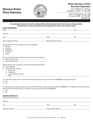 Business Broker Cyberdriveillinoiscom  Form