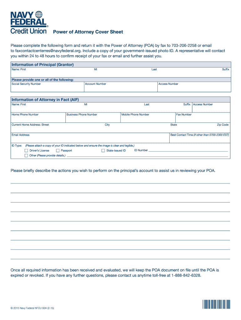 Navy Power of Attorney  Form