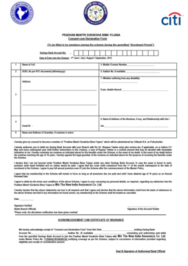 Pradhan Mantri Suraksha Bima Yojana Form