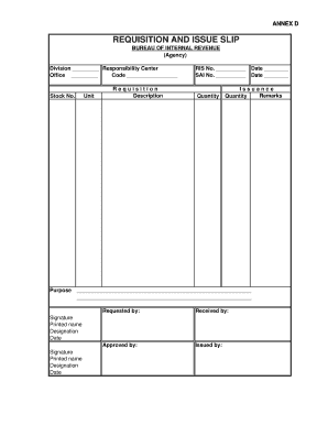REQUISITION and ISSUE SLIP LAWPHiL Lawphil  Form