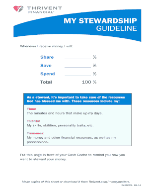 MY STEWARDSHIP GUIDELINE Thrivent Financial  Form