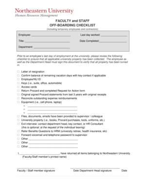  Offboarding Checklist Template 2014-2024