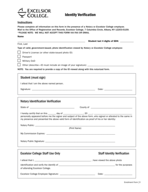 Excelsior College Form