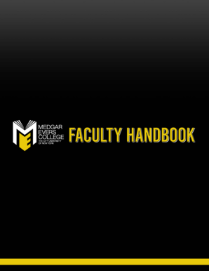 MEDGAR EVERS COLLEGE FACULTY HANDBOOK Mec Cuny  Form