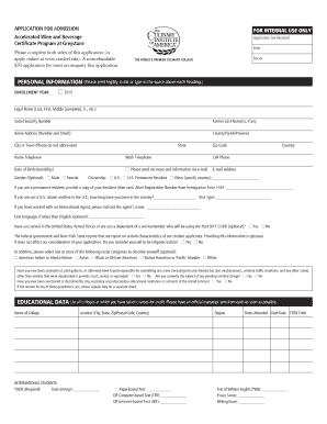 CIA AWBP Application for Admission Ciachef  Form