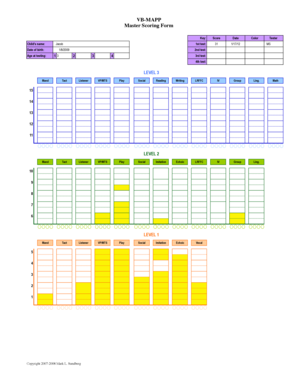 Vb Mapp Scoring Sheet PDF  Form